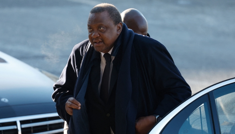 Former Kenyan President Uhuru Kenyatta in Berlin, on 18 February 2025.