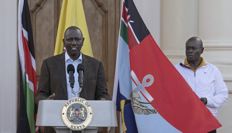 Kenya's President William Ruto (left) and Deputy President Righati Gachagua.