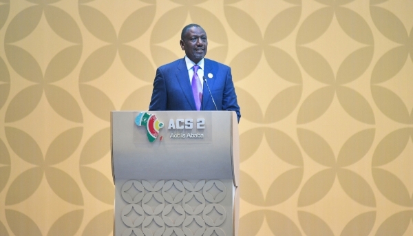 Kenyan President William Ruto at the 2nd African Climate Summit in Addis Ababa, Ethiopia, on 8 September, 2025, the day before the inauguration of the GERD.