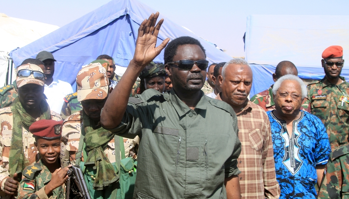 Minni Minawi, governor of Darfur and leader of the SLM-MM, in Al Dabbah, Sudan, on 26 November 2025.