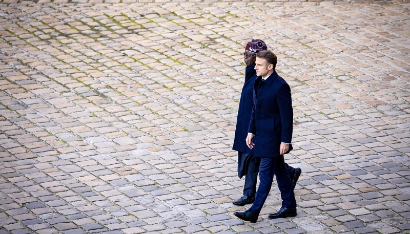 French President Emmanuel Macron with his Nigerian Counterpart Bola Tinubu, in Paris, France, in November 2024. 