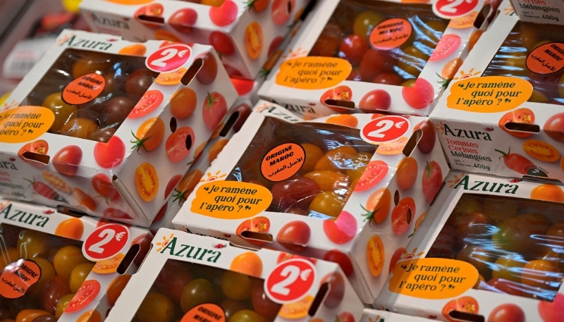 Azura brand cherry tomatoes in a French supermarket on 26 April 2024.