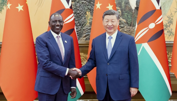 William Ruto meets with Xi Jinping at the Great Hall of the People in Beijing, China, 3 September 2024.