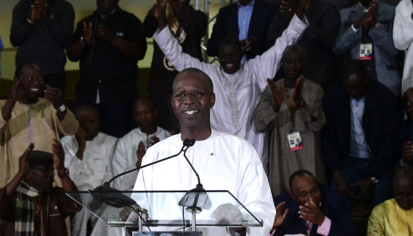 Former prime minister Mahammed Dionne on 25 February 2019 in Dakar.