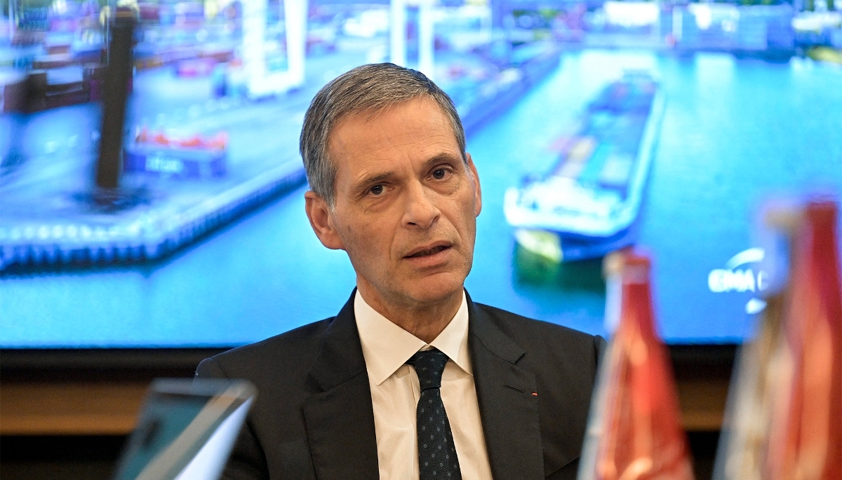 Rodolphe Saadé, CEO of CMA CGM, in Lyon (France) on 5 February 2026.