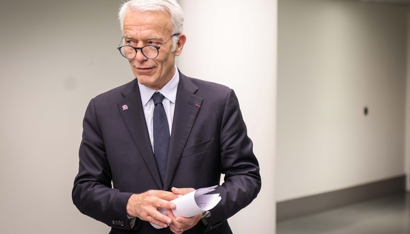 Medef President Patrick Martin in Paris on 15 April 2026.