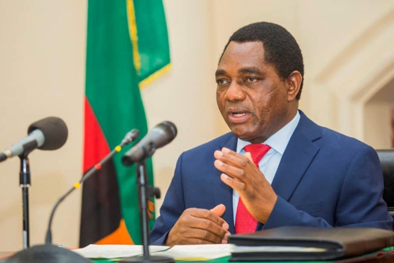 Zambian president Hakainde Hichilema.