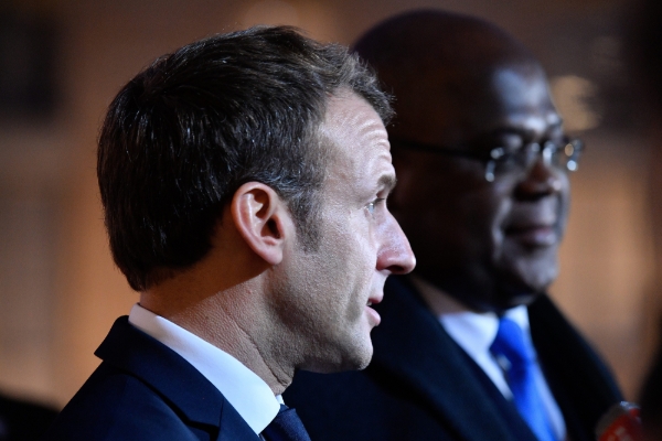 Le président français Emmanuel Macron et son homologue congolais Félix Tshisekedi en 2019.