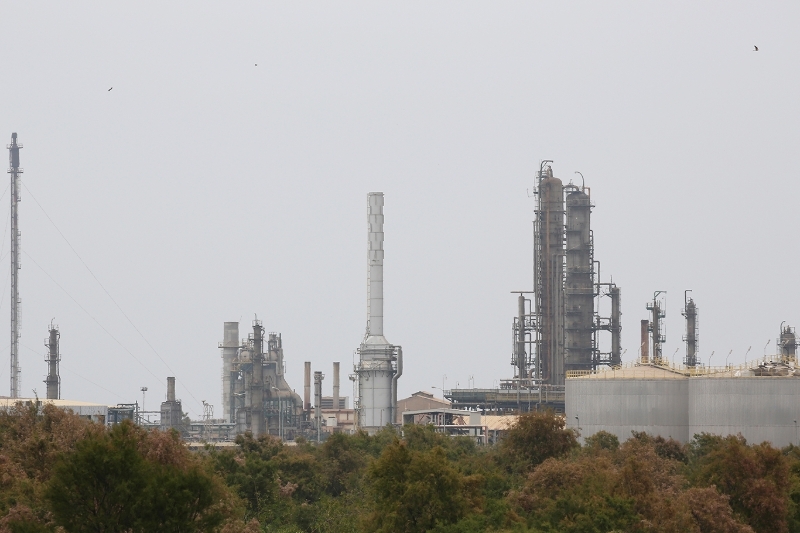 A general view shows the Samir oil refinery in Mohamadia, Morocco.