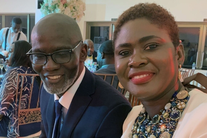 Gabby Otchere-Darko and his wife Nana Adjoa Hackman.