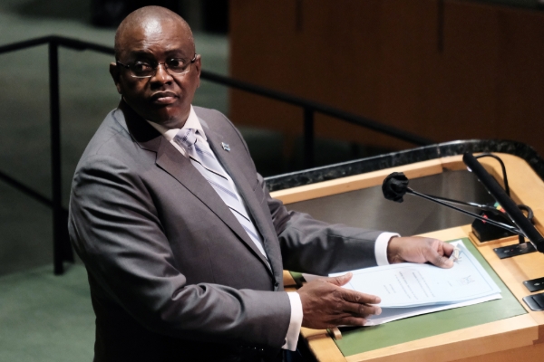 Botswanan President Mokgweetsi Masisi, 23 September 2021.