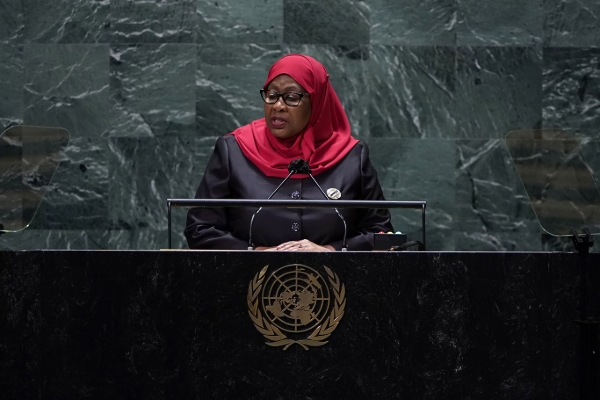 President of Tanzania Samia Suluhu Hassan.