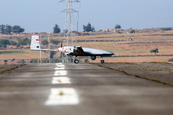 The Bayraktar TB2 combat drone.