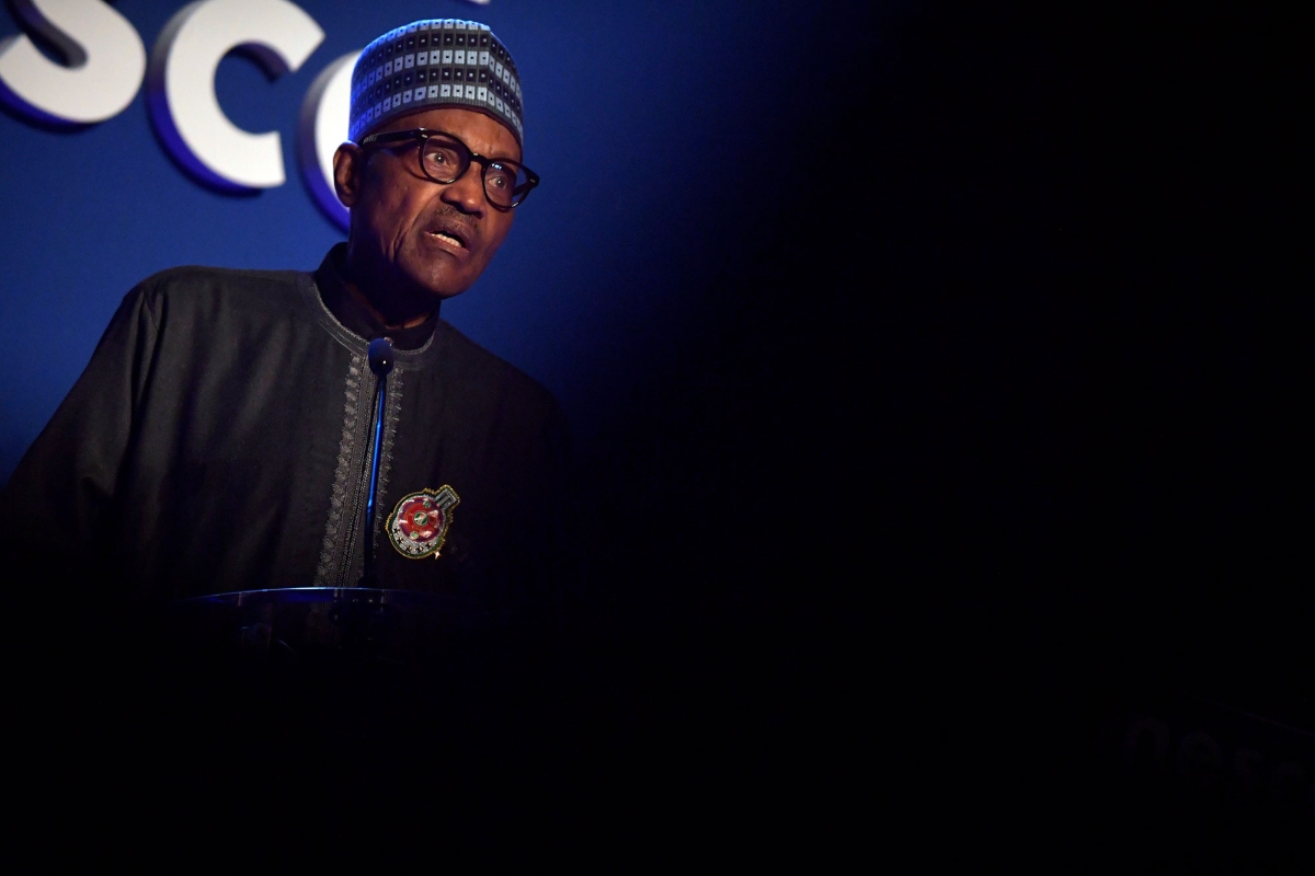 Nigeria's President Muhammadu Buhari, here during the 75th anniversary celebrations of UNESCO.