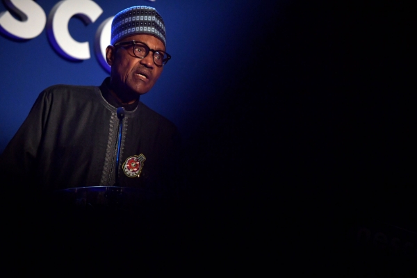 Nigeria's President Muhammadu Buhari, here during the 75th anniversary celebrations of UNESCO.