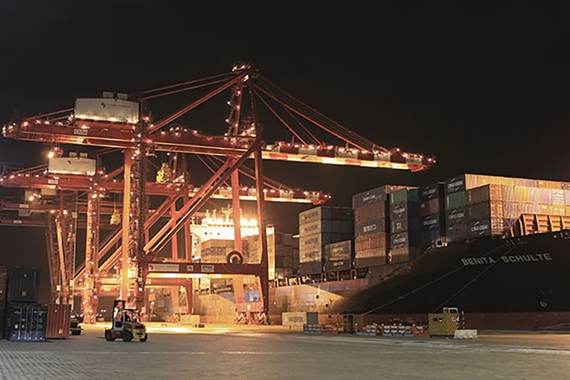 Bolloré Ports' container terminal in Pointe-Noire (Congo).