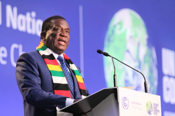 Zimbabwean president Emmerson Mnangagwa.