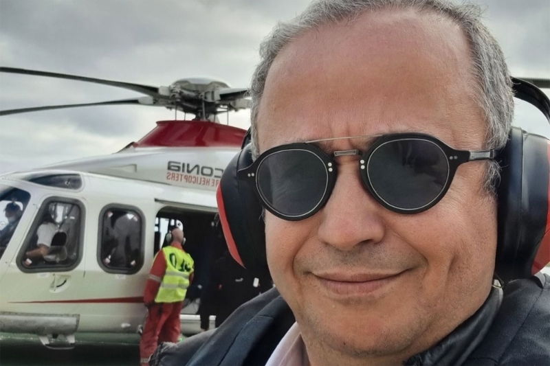 Younes Maamar on the Stena Don drilling platform, deployed off Larache, on 10 January 2021.