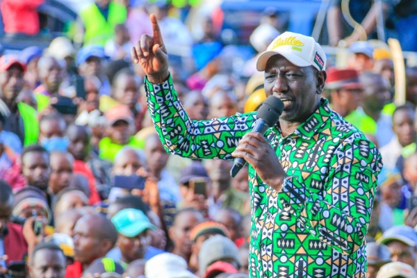 Kenyan deputy president William Ruto on the campaign trail.