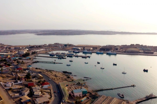 The port of Lüderitz.