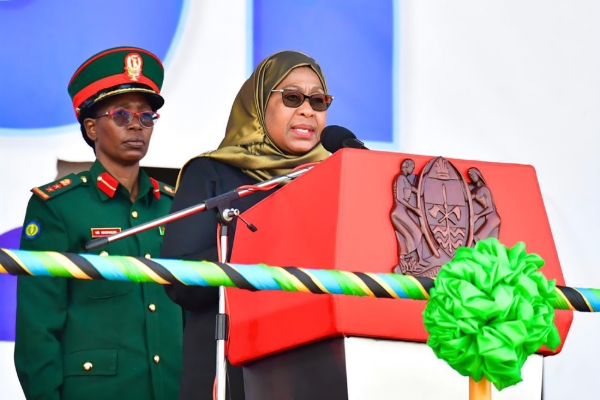 Tanzania's President Samia Suluhu Hassan.