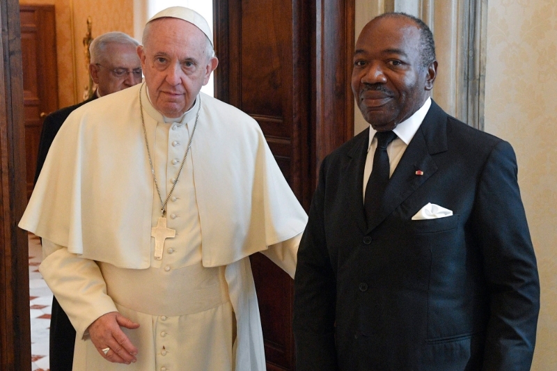 Gabonese president Ali Bongo visited the Vatican on 28 April 2022.