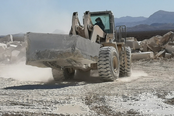 A marble quarry operated by Mingjie Stone in Namibia.