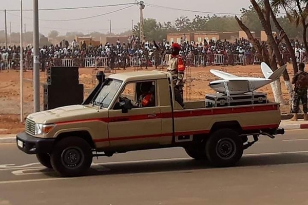 A DT-26 intelligence drone sold by Delair in 2019 to the Niger National Guard.