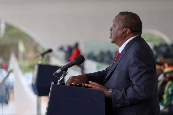 The Kenyan president Uhuru Kenyatta.