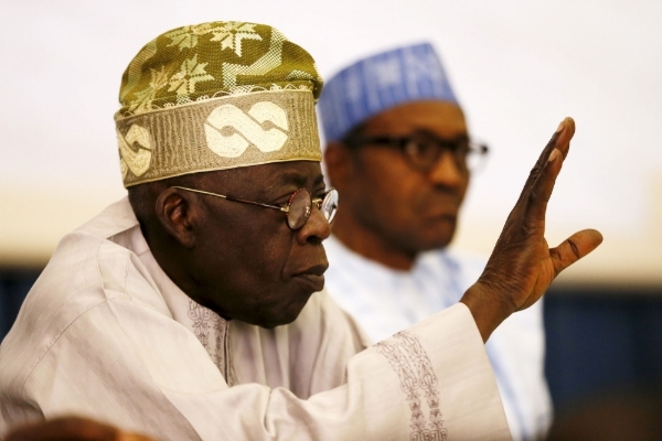 Bola Tinubu, a presidential candidate in the February 2023 election, and President Muhammadu Buhari.