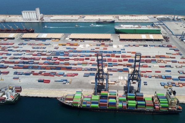 The container port of Misrata, Libya.