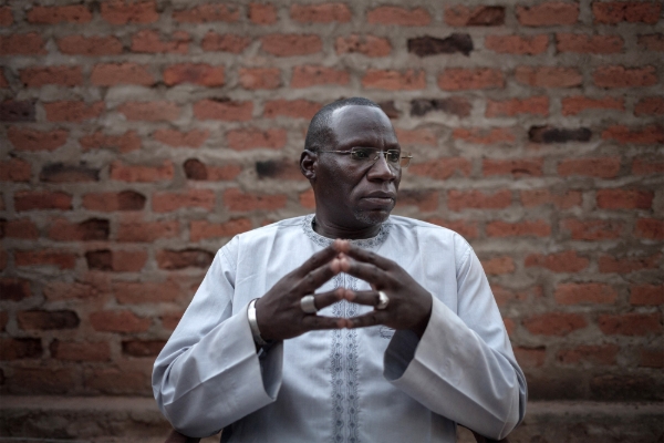 Noureddine Adam, the chief of the FPRC, poses in Birao, northern Central African Republic, on December 20, 2017.