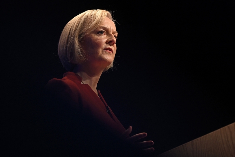 British prime minister Liz Truss in Birmingham on 5 October.