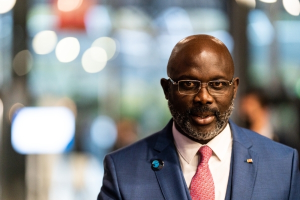 Liberian president George Weah in Paris, in November 2021.