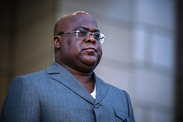 The President of the Democratic Republic of the Congo Felix Tshisekedi in Bujumbura (Burundi) on 21 May 2022.