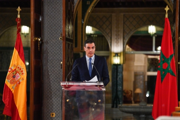 Spanish Prime Minister Pedro Sanchez, during his last visit to Morocco, on 7 April 2022.