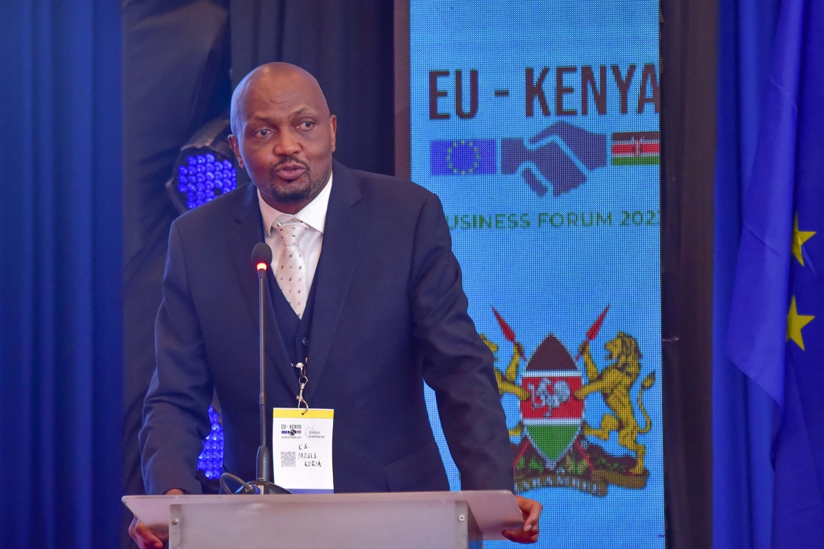 Kenya's Ministry of Trade, Investment and Industry, Moses Kuria, in Nairobi, Kenya, 21 February 2023.