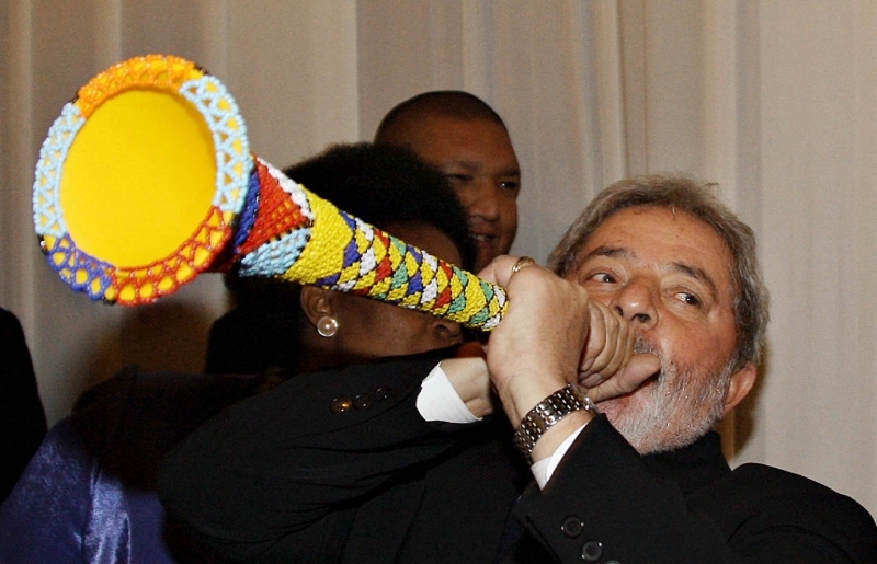 Brazil's President Luis Inacio Lula da Silva in South Africa in 2010.