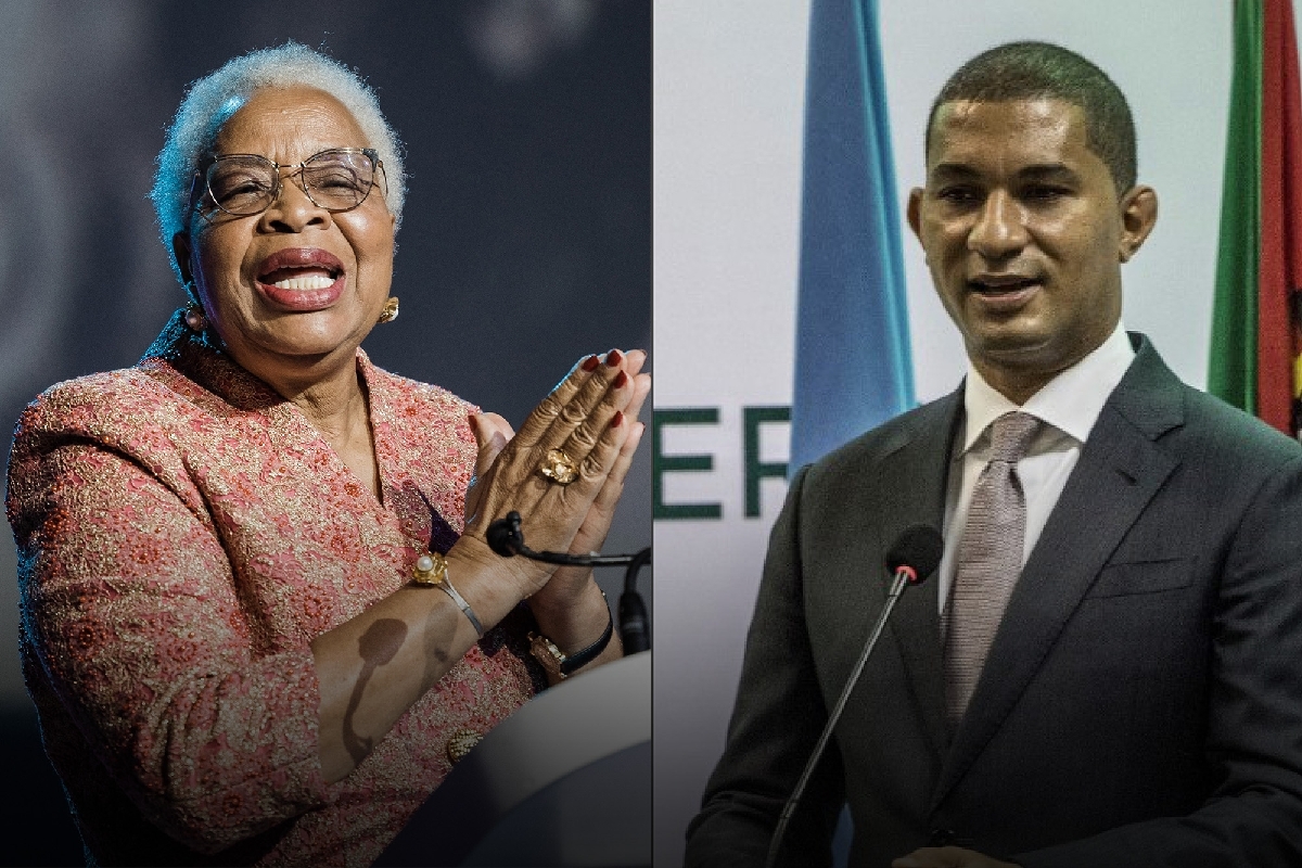 Former First Lady of Mozambique Graça Machel and Agriculture Minister Celso Correia.