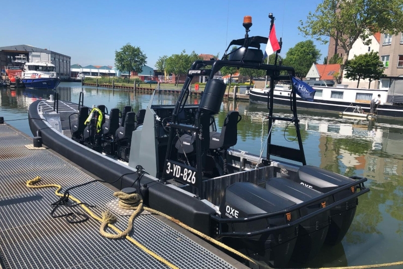 A DHM1050 rigid-hull inflatable boat (RHIB).