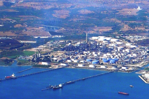 Augusta refinery in Sicily.