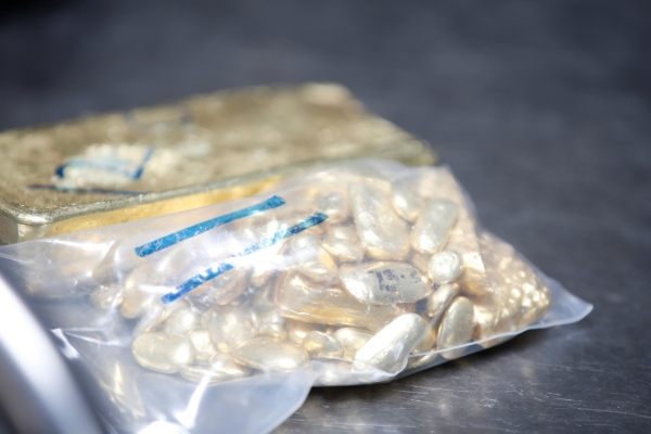 Gold nuggets before the refining process at AGR (African Gold Refinery) in Entebbe, Uganda.