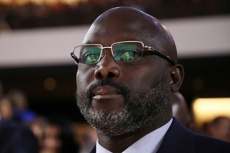 Liberian president George Weah.