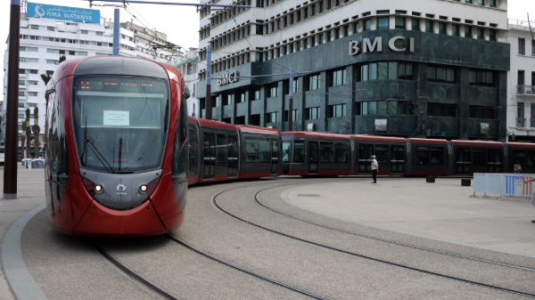 A tram in Casablanca.