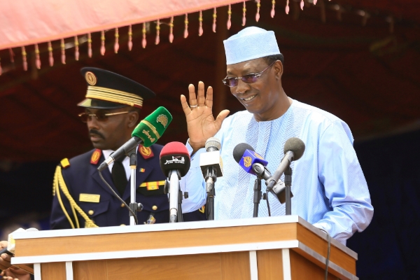 Chadian President Idriss Déby in Darfur in September 2016.