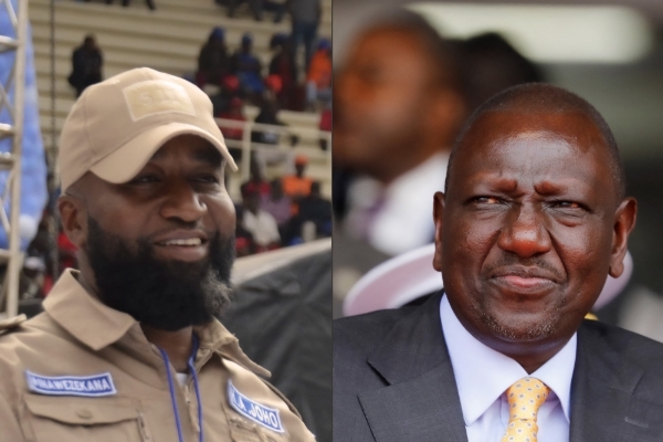 The former governor of the port city of Mombasa, Ali Hassan Joho and the new Kenyan President William Ruto.