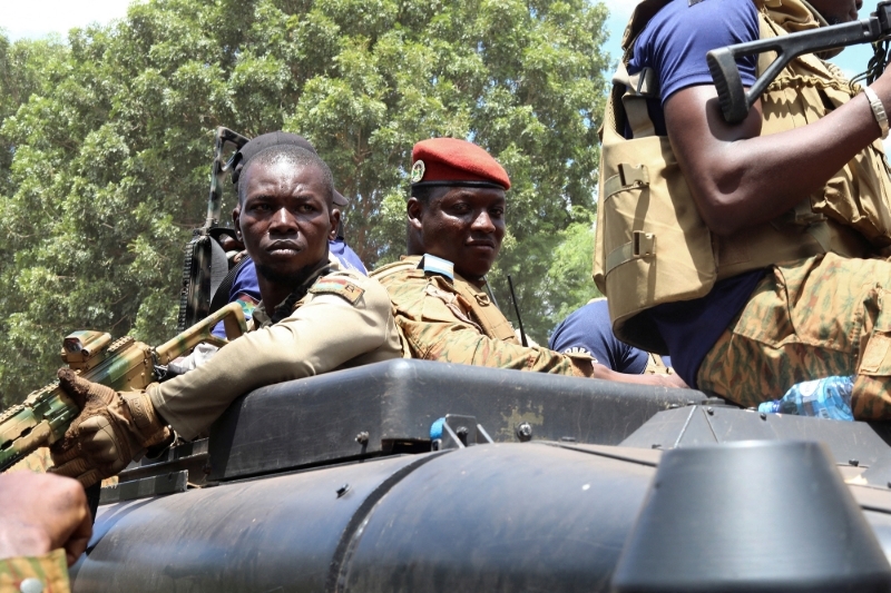 Burkina Faso's new military leader Ibrahim Traore in Ouagadougou, on 2 October 2022.