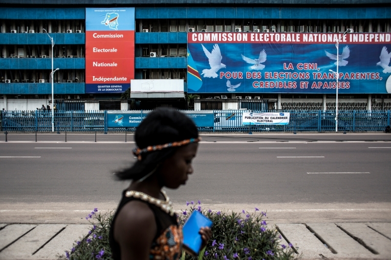 The Commission Electorale Nationale Independante (CENI) headquarters in Kinshasa, on the 5th November 2017.