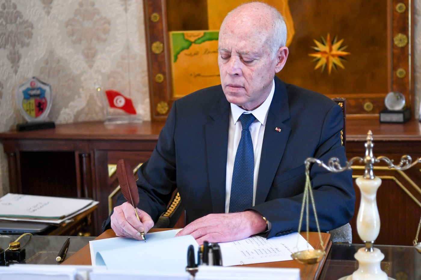Tunisian president Kais Saied.